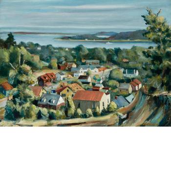 View of a Town By a Bay by 
																	James Peter Barbarite