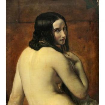 Female Nude from Behind by 
																	Jules Charles Aviat