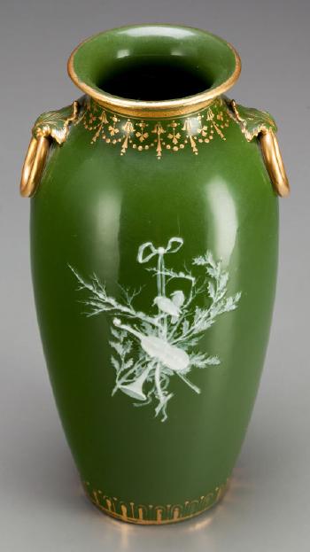 A Mintons Partial Gilt Pate-Sur-Pate Vase By Albion Birks by 
																			Albion Birks