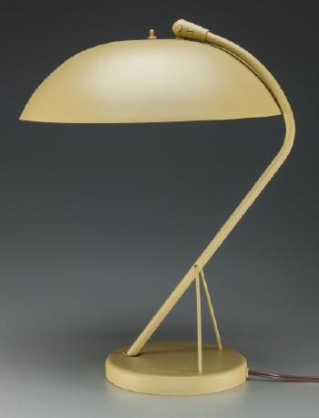 A Kurt Versen Enameled Metal Table Lamp For Nessen by 
																			Kurt Versen
