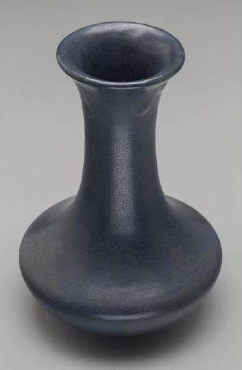 A Frederick Walrath Pottery Blue Glazed Bottleneck Vase by 
																			Frederick Walrath