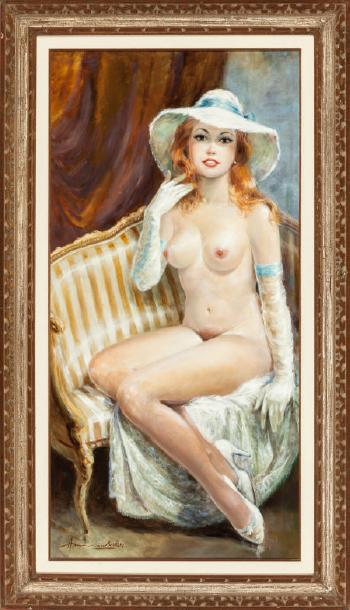 Nude with Gloves and Hat by 
																			Americo Makk