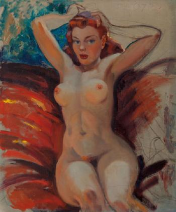 Red-headed Nude by 
																			Merlin Glen Enabnit