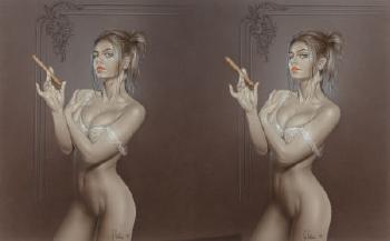 Denise Seeing Double by 
																			Michael Moebius