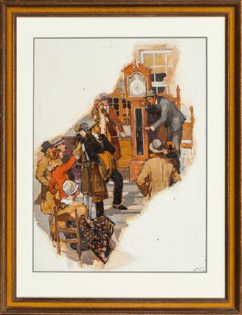 The Auction, probable interior illustration by 
																			Henry James Soulen