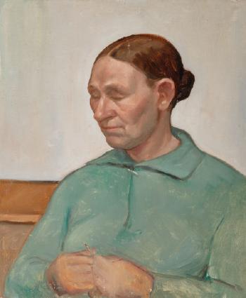 Old Woman in Green Dress by 
																			Dixon Reeder