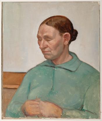 Old Woman in Green Dress by 
																			Dixon Reeder