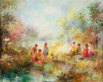 Quiet Pond by 
																			Eva Mabb