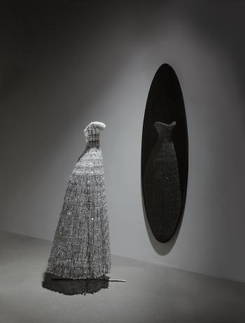 Two works: (i) Dress, 2001; (ii) Untitled by 
																	Justen Ladda
