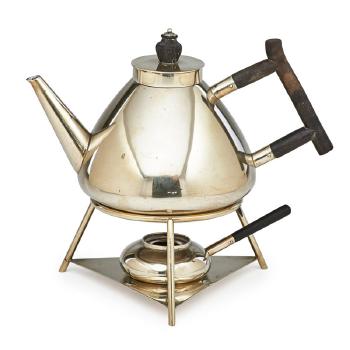 Teapot on Stand with Burner by 
																			 Hukin & Heath
