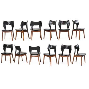 Twelve Dining Chairs by 
																			Tove Kindt-Larsen