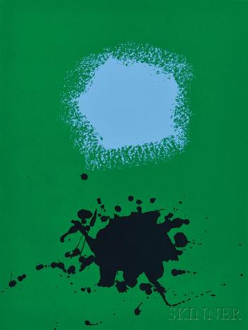 Blues on Green by 
																			Adolph Gottlieb