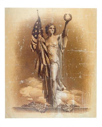 An Allegorical figure of America by 
																	Vincent Aderente