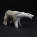 Growling Polar Bear with Inset Eyes by 
																			Peter Awa