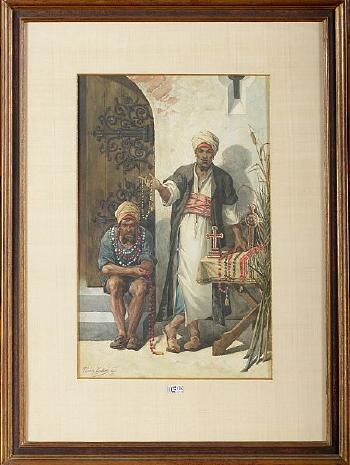 Les vendeurs de bijoux en Afrique du Nord by 
																	Theophile Marie Francoise Lybaert