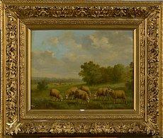 Moutons au pré by 
																	Arthur de Waerhert