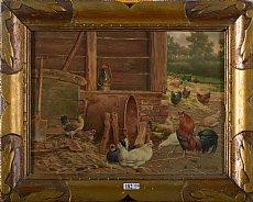 Coq et poules by 
																	Edovard Quitton