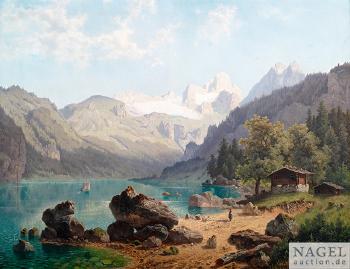 Hochgebirgssee im Sommer by 
																	Wilhelm Theodor Nocken