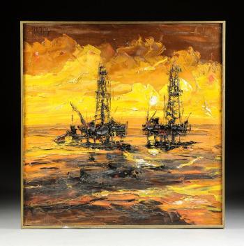 Offshore rigs by 
																			Jim Rabby