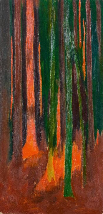 Letzte Strahlen der Abendsonne im Fichtenwald by 
																	Hans Emmenegger