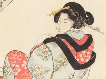 A Nobel Lady in Kimono by 
																			Utagawa Kunisada