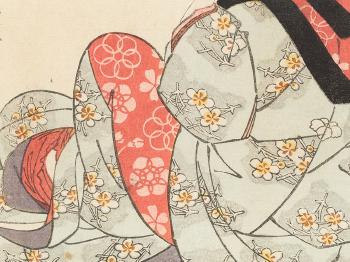 A Nobel Lady in Kimono by 
																			Utagawa Kunisada