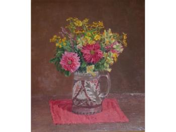 Vase of flowers by 
																	Allan Gwynne-Jones
