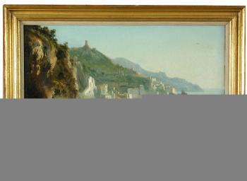 A View of Amalfi from the Positano Road by 
																			George Jones