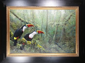 Toucans in a Jungle by 
																	Gamini Ratnavira