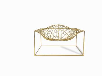 'Ad-hoc' Gold Chair by 
																			Jean-Marie Massaud