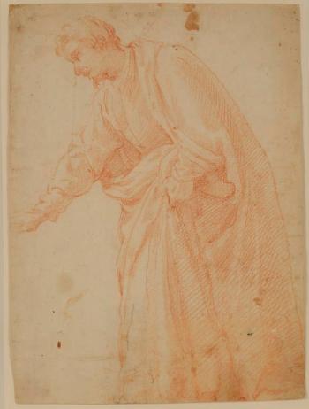 A study for Christ and St. Peter Walking on the Water by 
																	Lodovico Cardi