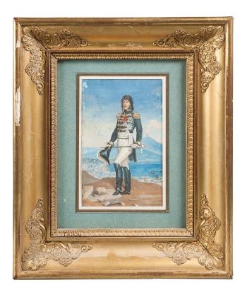 Joachim Murat figuré debout et de profil à droite by 
																	 Guerin