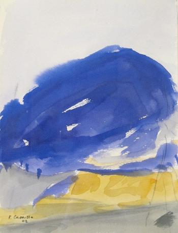 Composition bleue et jaune by 
																	Francoise Carruzzo