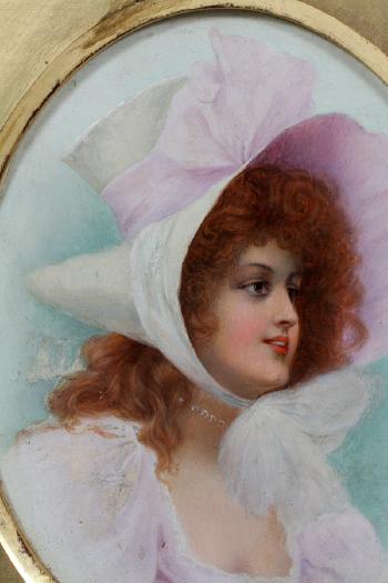 Young beauty by 
																			Adolphe Millot