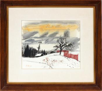 Winter landscape by 
																			Charles Culver