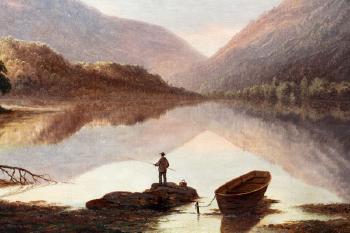 Landscape with Fisherman by 
																			George Gunther Hartwick