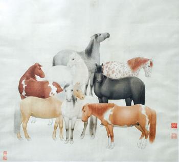 Huit chevaux by 
																	 Zai Ying