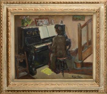 Jeune fille au piano by 
																	Andre Utter