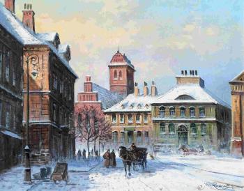Winter scene, Warsaw by 
																			Jan Rawicz