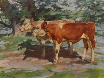 Rinder auf der Weide by 
																	Arthur Nisio