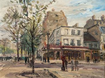 Vue de Paris, Hotel des deux gares, boulevard Saint Jacques by 
																	Wlodzimierz Zakrsewski