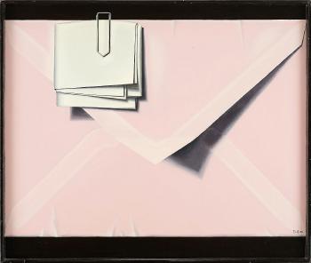 Pink envelope by 
																			David Salle