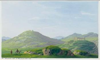 Landschaft mit Blick auf den Tempel der Ceres in Segesta by 
																	Francesco Zerilli