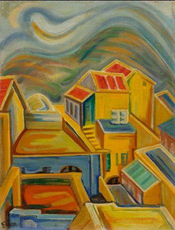 Houses in Safed by 
																	Ziona Tajar