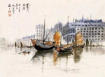 Shenjiamen fishing port by 
																	 Qian Yankang