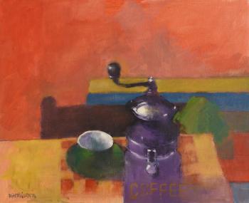 Still life with coffee grinder by 
																			Brian Denington