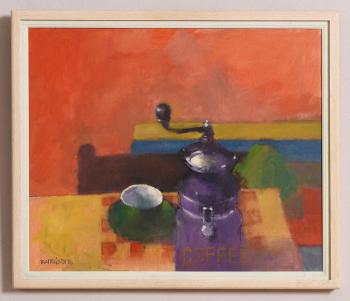 Still life with coffee grinder by 
																			Brian Denington