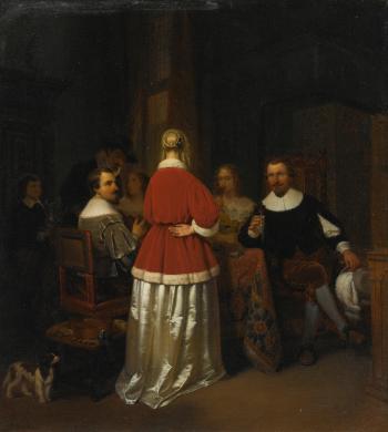 Figures in an interior by 
																	Gerard Terborch