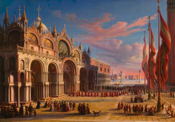 Piazza Di San Marco, Venice by 
																	Carl Ludwig Rundt
