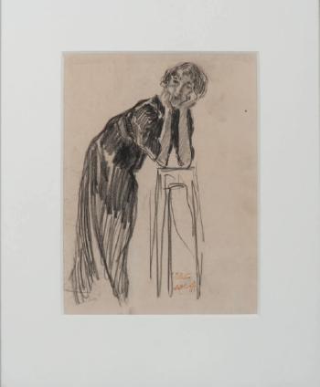 Femme accoudée by 
																	Auguste Oleffe